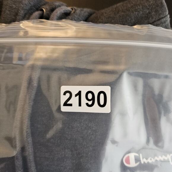 Champion Pullover Sweatshirt Hoodie Adult Medium Gray Hooded Pocket Athletic - Picture 10 of 10